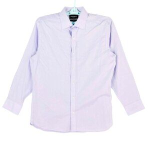 Bonobos Men's Wrinkle-Free‎ Slim Fit Button-Up Shirt Lavender 17/34 100% Cotton